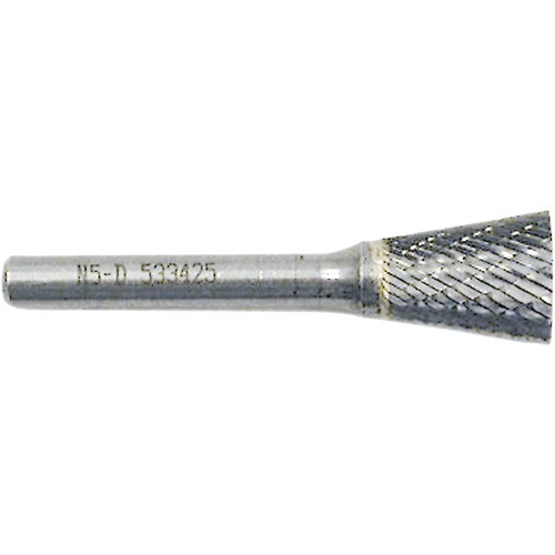 Inverted Cone Shape Burr, 3/8" Dia., 1/4" Shank, 3/8" Depth of Cut Moffatt Supply & Specialties