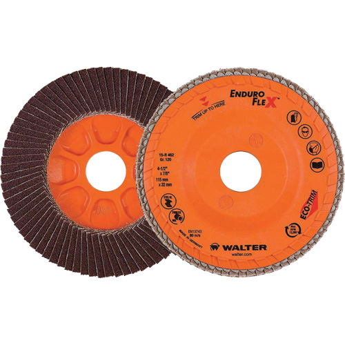 Enduro-Flex Flap Disc, 4-1/2" x 7/8", Type 27, 120 Grit, Zirconia Alumina Moffatt Supply & Specialties