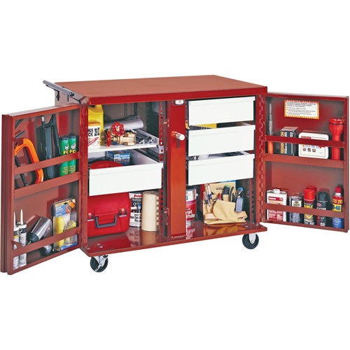 Rolling Work Bench, 43-7/8" W x 38-1/2" H x 26-7/8" D, 21.7 Cubic Feet Capacity Moffatt Supply & Specialties