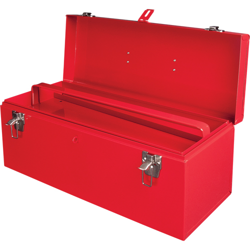 Coffre &agrave; outils portatif ATB100 avec plateau en m&eacute;tal pour outils, 8-3/4" P x 21" la x 9" h, Rouge Moffatt Supply & Specialties