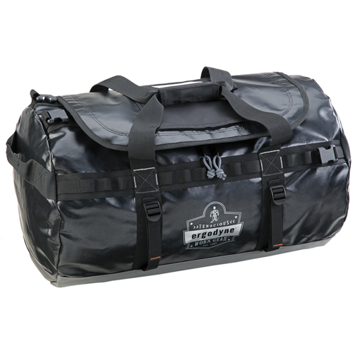 Water Resistant Duffel Bags, Vinyl, 1 Pockets, Black Moffatt Supply & Specialties