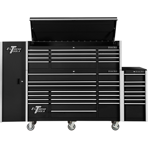 RX Series Side Cabinet, 3 Drawers, 19" W x 25" D x 61" H, Black Moffatt Supply & Specialties