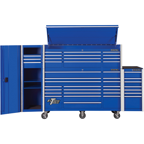 Armoire lat&eacute;rale s&eacute;rie RX, 3 tiroirs, 19" la x 25" p x 61" h, Bleu Moffatt Supply & Specialties