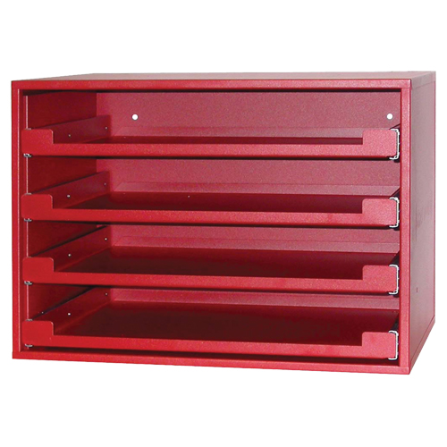 Compartment Rack, 15" D x 21" W x 15" H, Red Moffatt Supply & Specialties