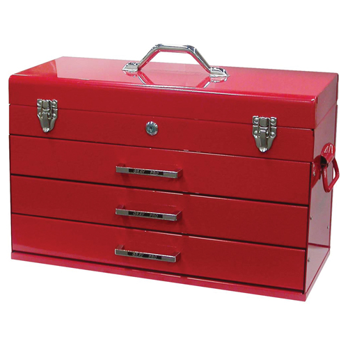 Tool Box, 9-3/5" D x 21-3/10" W x 14-1/2" H, Red Moffatt Supply & Specialties