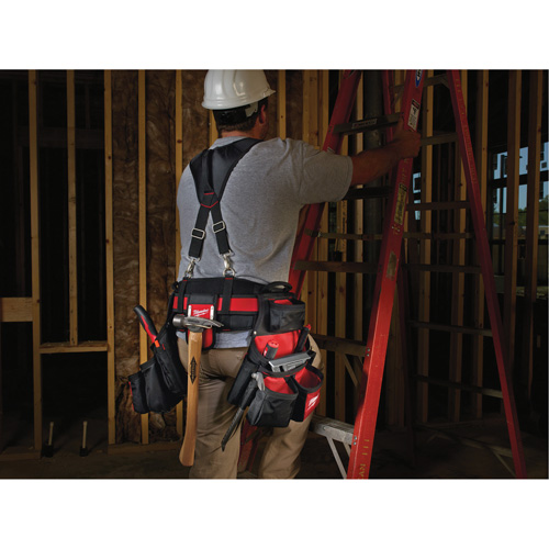 Contractor Work Belt With  Suspension Rig, Nylon, Black Moffatt Supply & Specialties