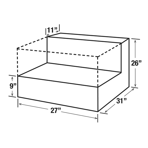 Steel Fuel Transfer Tank, Steel, 48 gal. Capacity, White Moffatt Supply & Specialties