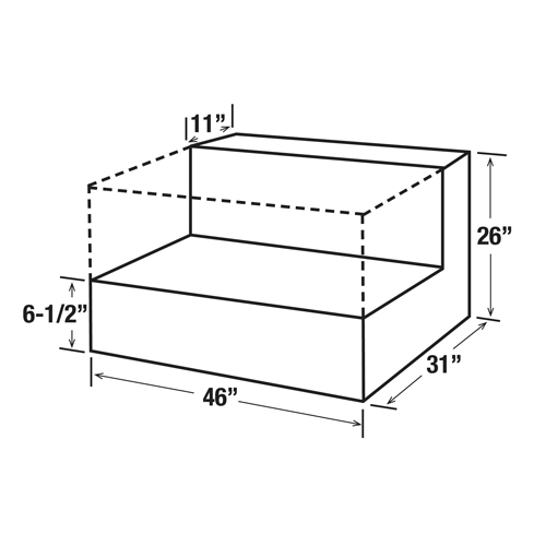 Steel Fuel Transfer Tank, Steel, 85 gal. Capacity, White Moffatt Supply & Specialties