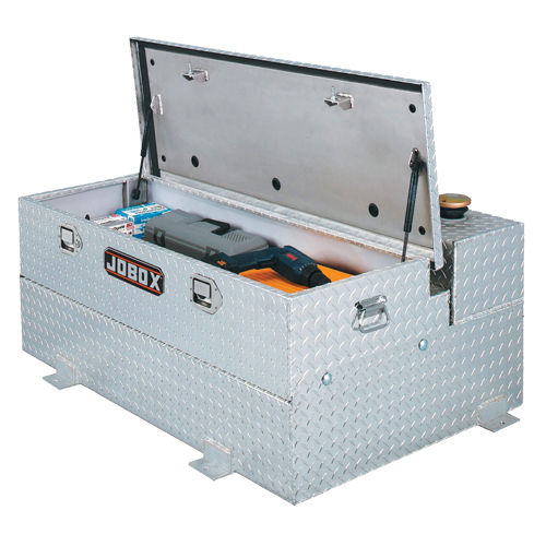 R&eacute;servoir de transfert pour carburant & coffre en aluminium, Aluminium, Capacit&eacute; 74 gal., Argent Moffatt Supply & Specialties