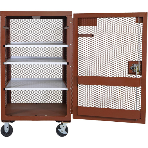 Armoire mobile en treillis, Acier, 22 pi³, Rouge Moffatt Supply & Specialties