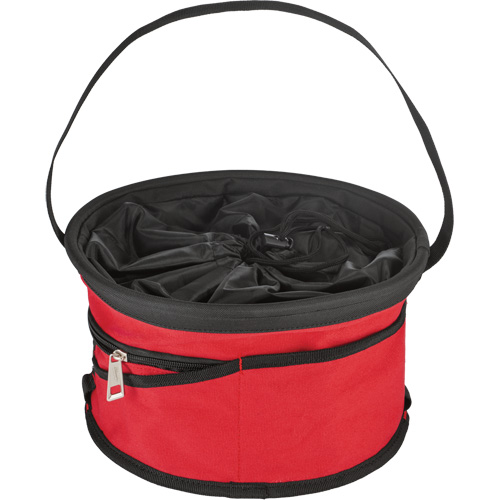 Sac range-tout style parachute, 11-4/5" lo x 11-4/5" la x 11" h, Nylon, Noir/Rouge Moffatt Supply & Specialties