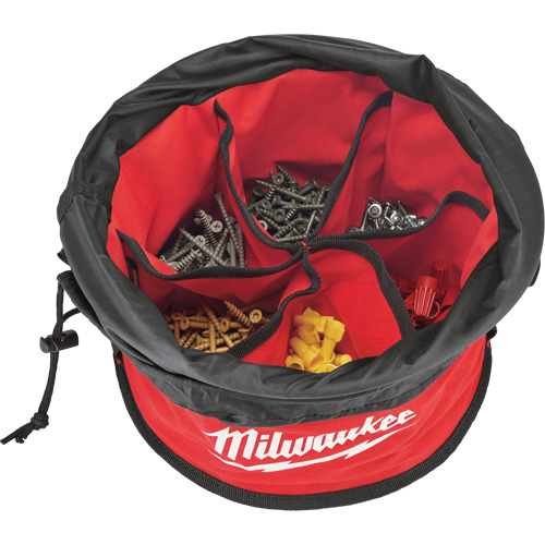 Sac range-tout style parachute, 11-4/5" lo x 11-4/5" la x 11" h, Nylon, Noir/Rouge Moffatt Supply & Specialties
