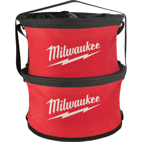 Sac range-tout style parachute, 11-4/5" lo x 11-4/5" la x 11" h, Nylon, Noir/Rouge Moffatt Supply & Specialties