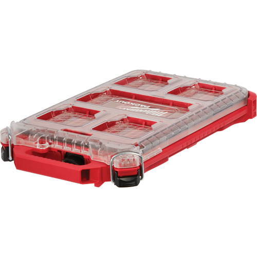 Packout Compact Low-Profile Organizer, 16-2/5" x 9-3/4" x 2-1/2", Black/Red Moffatt Supply & Specialties
