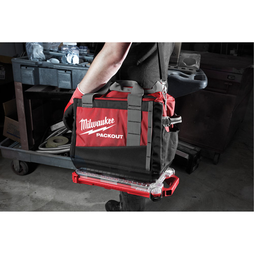 Packout Compact Low-Profile Organizer, 16-2/5" x 9-3/4" x 2-1/2", Black/Red Moffatt Supply & Specialties
