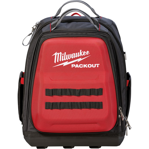 Packout Backpack, 15-3/4" L x 11-4/5" W, Black/Red, Ballistic Moffatt Supply & Specialties