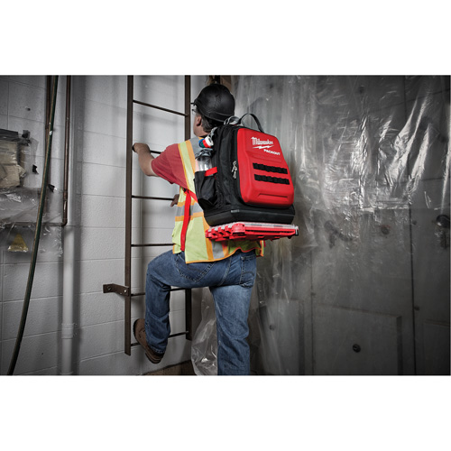 Packout Backpack, 15-3/4" L x 11-4/5" W, Black/Red, Ballistic Moffatt Supply & Specialties
