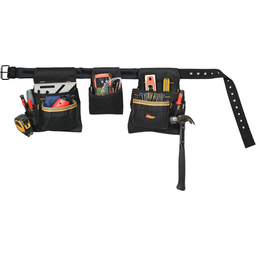 Ceinture &agrave; outils combin&eacute;e de luxe, Polyester, Noir Moffatt Supply & Specialties