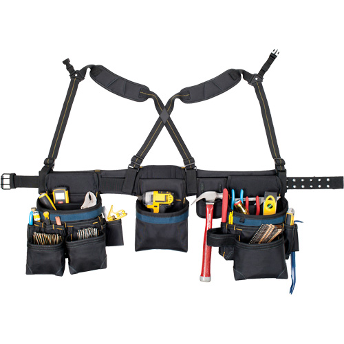 Ceinture &agrave; outils pour menuisier, Polyester, Noir Moffatt Supply & Specialties
