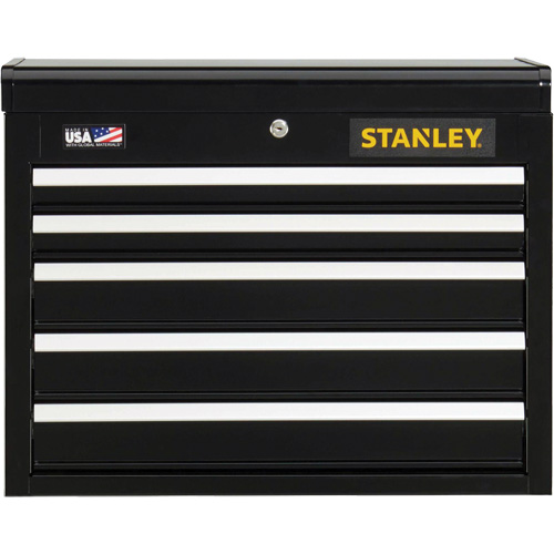 300 Series Tool Chest, 26" W, 5 Drawers, Black Moffatt Supply & Specialties