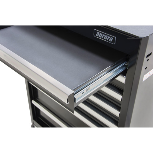 Industrial Tool Cart, 7 Drawers, 27" W x 18-3/4" D x 39" H, Black Moffatt Supply & Specialties