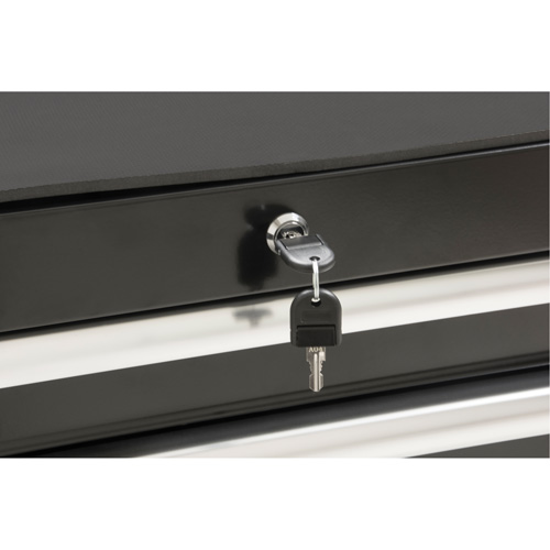 Industrial Tool Cart, 7 Drawers, 27" W x 18-3/4" D x 39" H, Black Moffatt Supply & Specialties