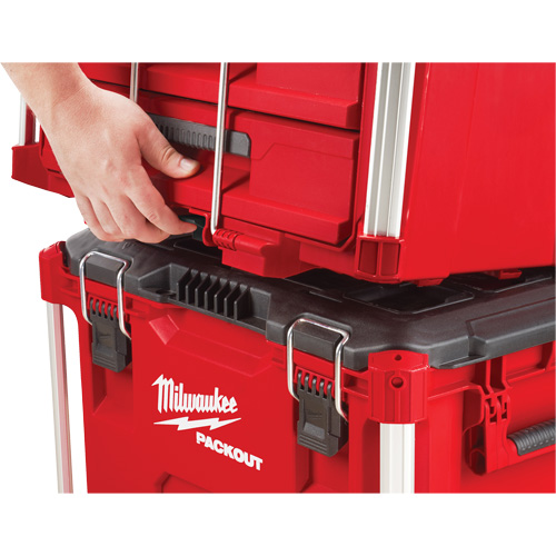 Boîte &agrave; outils avec 3 tiroirs Packout, 16-1/3" x 14-1/3" x 22-1/5", Noir/Rouge Moffatt Supply & Specialties