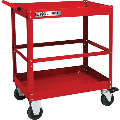PRO+ Series Heavy-Duty Utility Cart, 2 Tiers, 30-1/5" x 38-1/3" x 19-1/2" Moffatt Supply & Specialties