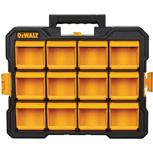 Flip-Bin Organizer, 3-7/8" W x 17-3/4" D x 13-7/8" H, Black/Yellow Moffatt Supply & Specialties