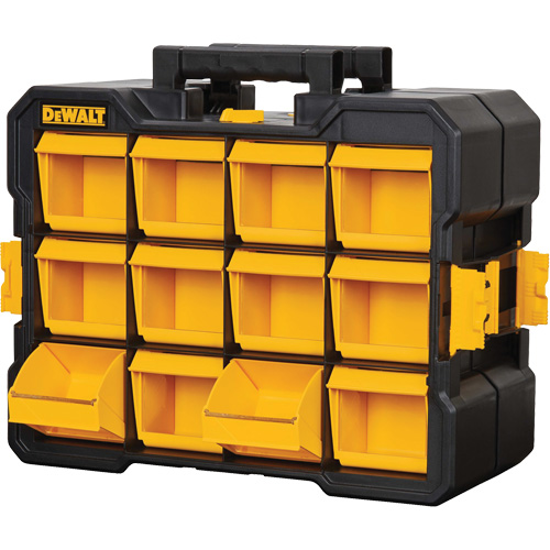 Flip-Bin Organizer, 3-7/8" W x 17-3/4" D x 13-7/8" H, Black/Yellow Moffatt Supply & Specialties