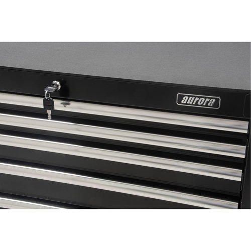 Industrial Tool Cart, 6 Drawers, 39" W x 20-4/5" D x 38-1/2" H, Black Moffatt Supply & Specialties