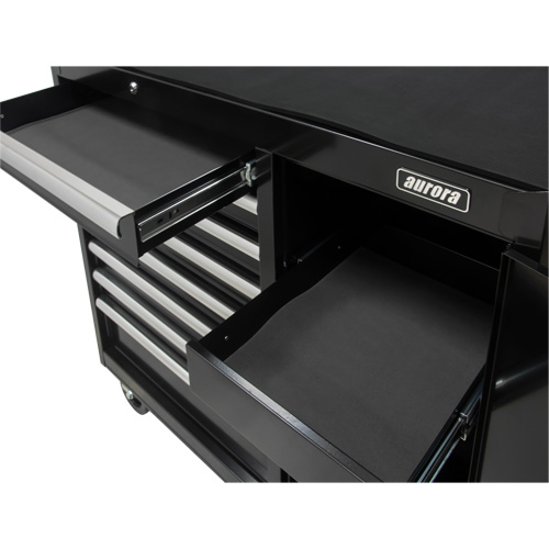 Chariot &agrave; outils industriel, 8 tiroirs, 44-3/10" la x 21-1/10" p x 36-7/10" h, Noir Moffatt Supply & Specialties