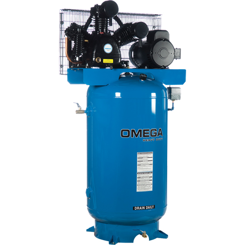 Industrial Series Air Compressors - Horizontal Compressor - Two Stages, 66.6 Gal. (80 US Gal) Moffatt Supply & Specialties