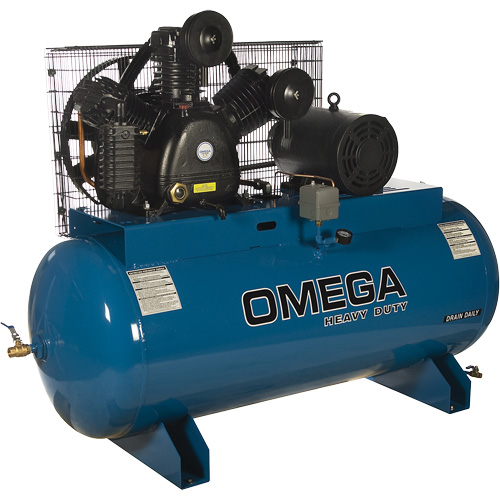 Industrial Series Air Compressors - Horizontal Compressors - Two Stage, 66.6 Gal. (80 US Gal) Moffatt Supply & Specialties