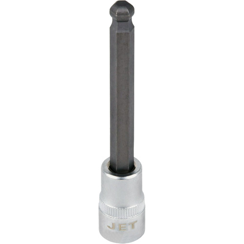 Bit Socket, Hex Ball, 4 mm x 4" L, 3/8" Drive Moffatt Supply & Specialties