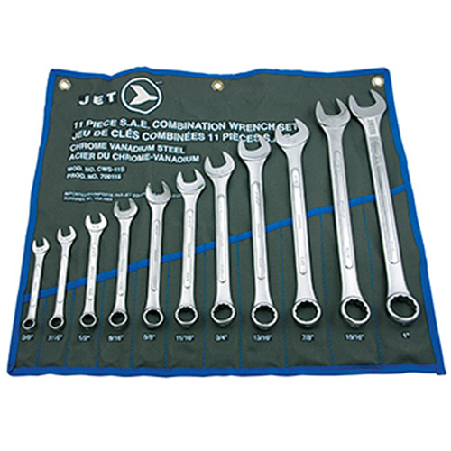 11-Piece SAE Raised Panel Combination Wrench Set, Combination, 11 Pieces, Imperial Moffatt Supply & Specialties