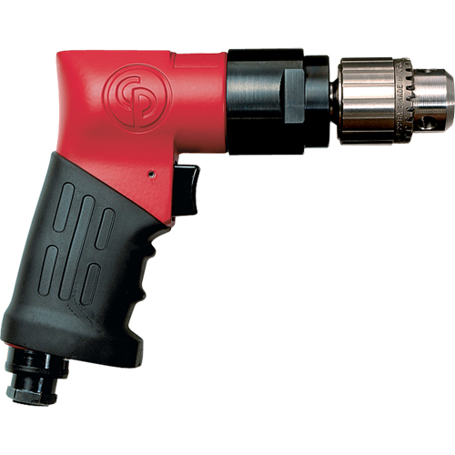 Non-Reversible Drills, 21 CFM, 1/4" NPTF, 89 dBA, 3/8" Chuck, Keyed Moffatt Supply & Specialties
