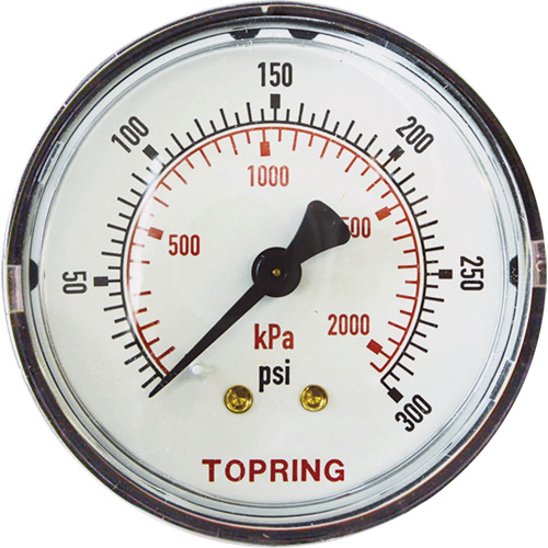 Manom&egrave;tre de rechange,  2", 0 - 175 psi, Fixation arri&egrave;re, Analogique Moffatt Supply & Specialties