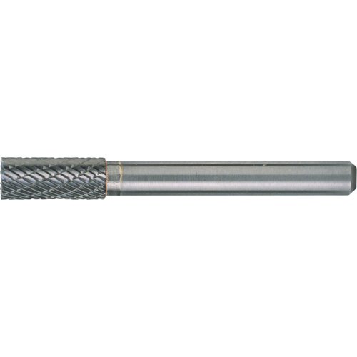 Solid Carbide Burrs - Cylinder Shape with End Cut, SB-43, 1/8" Dia., 1/8" Shank, 9/16" Depth of Cut Moffatt Supply & Specialties