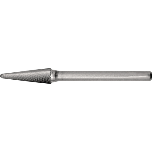 Solid Carbide Burrs - Taper Shape Radius End 14°, 1/4" Shank Moffatt Supply & Specialties