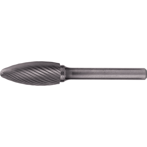 Solid Carbide Burrs - Flame Shaped, 1/2" Dia., 1/4" Shank Moffatt Supply & Specialties