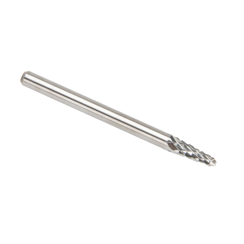 Solid Carbide Burrs - Taper Shape Radius End 14°, 1/8" Shank Moffatt Supply & Specialties