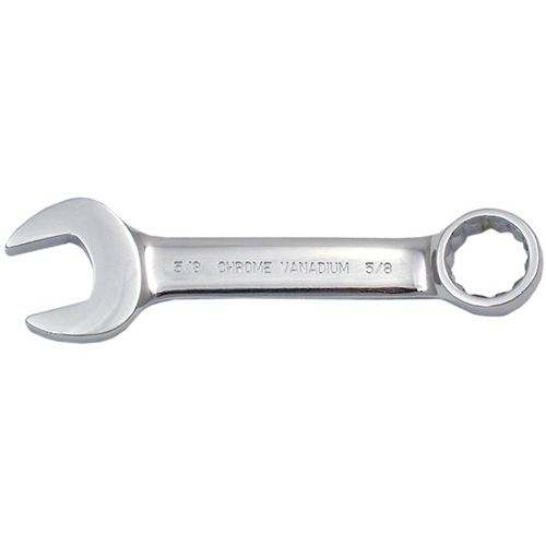 Fully Polished Stubby Combination Wrench, 12 Point, 3/8", Chrome Finish Moffatt Supply & Specialties