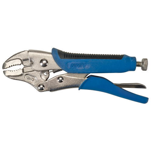 Locking Pliers with Wire Cutter, 5" Length, Curved Jaw Moffatt Supply & Specialties