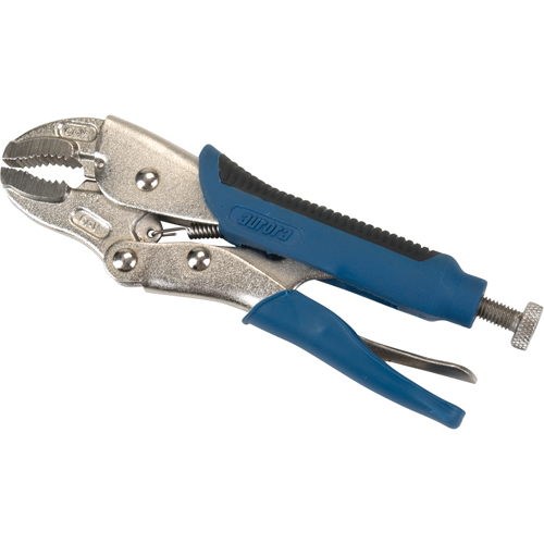 Locking Pliers with Wire Cutter, 7" Length, Curved Jaw Moffatt Supply & Specialties