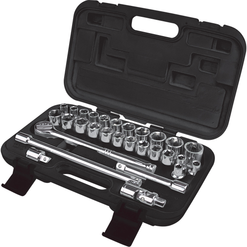 Jeu de douilles SAE/m&eacute;triques, 29 Mcx, Prise de 1/2" Moffatt Supply & Specialties