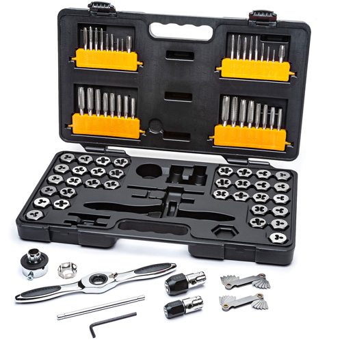 SAE/Metric Ratcheting Tap & Die Set, 77 Pieces Moffatt Supply & Specialties