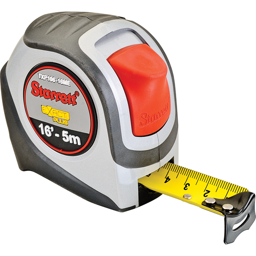 High Visibility Orange Tape Measure, 1" x 16'/5 m, 1/16" Graduations Moffatt Supply & Specialties