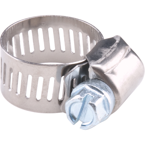 Hose Clamps - Stainless Steel Band & Zinc Plated Screw, Min Dia. 1/2", Max Dia. 1-1/8" Moffatt Supply & Specialties
