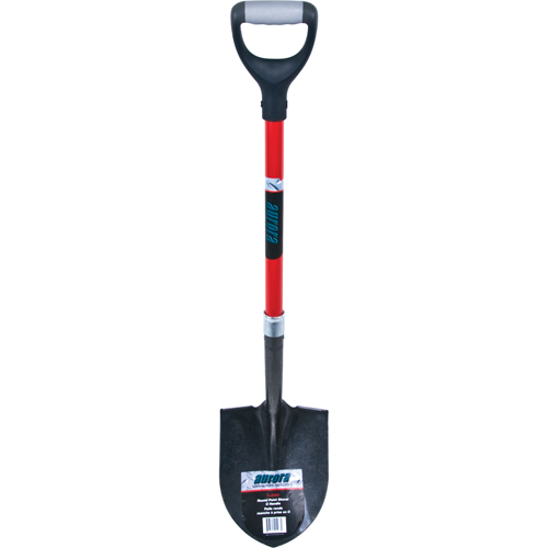 Heavy-Duty Round Point Shovel, Carbon Steel Blade, Fibreglass, D-Grip Handle Moffatt Supply & Specialties